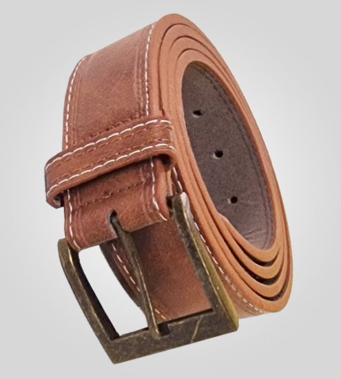 D555 Dylan Tan Bonded Leather Belt - Rihmad - Pikad Rihmad W40-W70/2XL-8XL