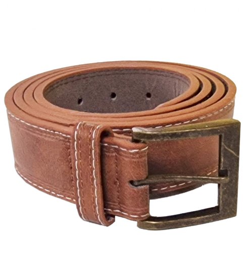D555 Dylan Tan Bonded Leather Belt - Rihmad - Pikad Rihmad W40-W70/2XL-8XL