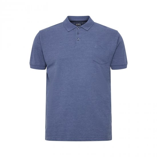 North Latitude Polo Blue Melange - Polosärgid - Meeste suured polosärgid 2XL – 8XL