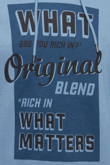 Blend Hoodie 4285 Copen Blue - Sviitrid ja dressipluusid - Meeste suured kapuutsiga jakid suurustes 2XL – 14XL