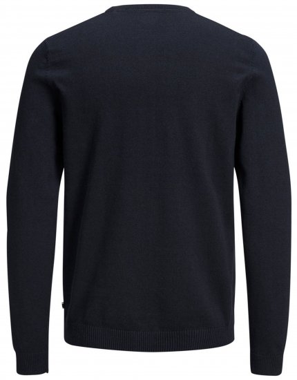 Jack & Jones Crew neck Knitted Sweater Navy - Sviitrid ja dressipluusid - Meeste suured kapuutsiga jakid suurustes 2XL – 14XL