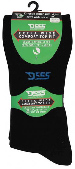 D555 Harold Extra Wide Comfort Fit Socks 3-pack - Aluspesu ja Ujumisriided - Aluspesu 2XL-8XL