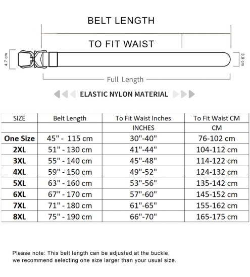 D555 Dale Tactical Stretch Webbing Belt with Heavy Duty Quick Release Buckle Black - Rihmad - Pikad Rihmad W40-W70/2XL-8XL