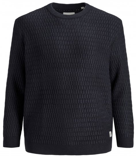 Jack & Jones JCOBRANDON Knit Black - Sviitrid ja dressipluusid - Meeste suured kapuutsiga jakid suurustes 2XL – 14XL