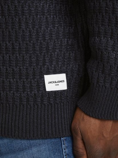 Jack & Jones JCOBRANDON Knit Black - Sviitrid ja dressipluusid - Meeste suured kapuutsiga jakid suurustes 2XL – 14XL