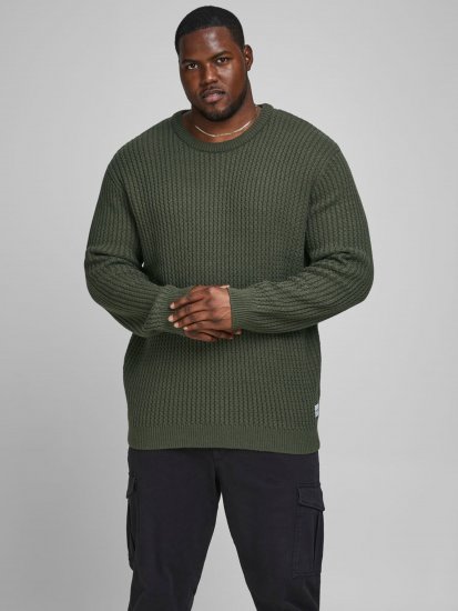 Jack & Jones JCOBRANDON Knit Forest - Sviitrid ja dressipluusid - Meeste suured kapuutsiga jakid suurustes 2XL – 14XL
