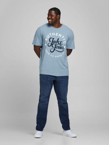 Jack & Jones JJMOON T-shirt Faded Denim - T-särgid - Suured T-särgid 2XL – 14XL