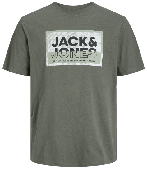 Jack & Jones JCOLOGAN T-Shirt Agave Green - T-särgid - Suured T-särgid 2XL – 14XL