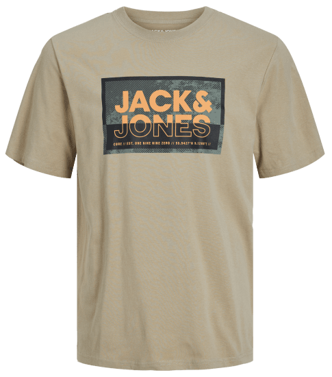 Jack & Jones JCOLOGAN T-Shirt Crockery - T-särgid - Suured T-särgid 2XL – 14XL