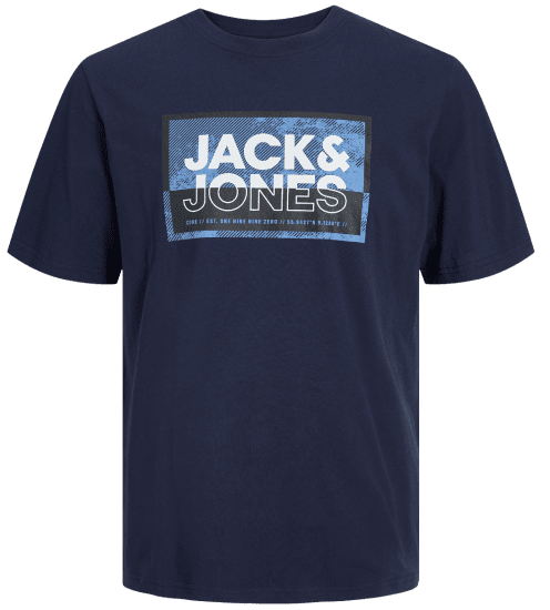 Jack & Jones JCOLOGAN T-Shirt Navy Blazer - T-särgid - Suured T-särgid 2XL – 14XL
