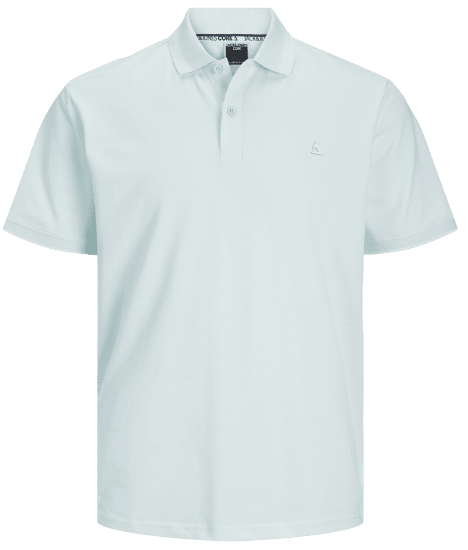 Jack & Jones JCOHASS LOGO Polo Soothing Sea - Polosärgid - Meeste suured polosärgid 2XL – 8XL