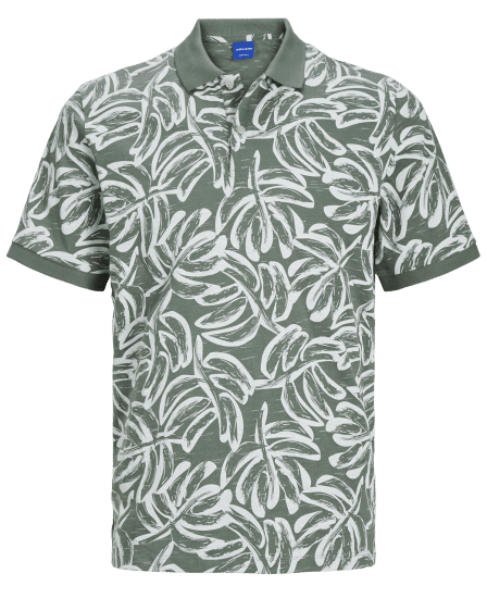Jack & Jones JORLAFAYETTE AOP Polo Laurel Wreath - Polosärgid - Meeste suured polosärgid 2XL – 8XL
