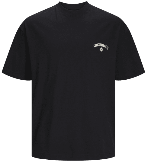 Jack & Jones JORSANTORINI BACK T-Shirt Black - T-särgid - Suured T-särgid 2XL – 14XL