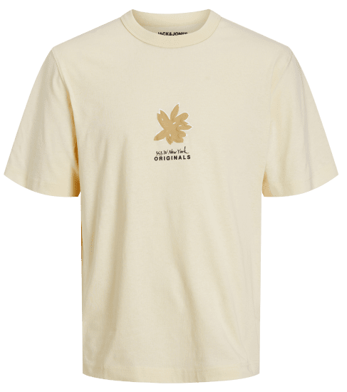 Jack & Jones JOREASTER ACTIVITY T-Shirt Buttercream - T-särgid - Suured T-särgid 2XL – 14XL