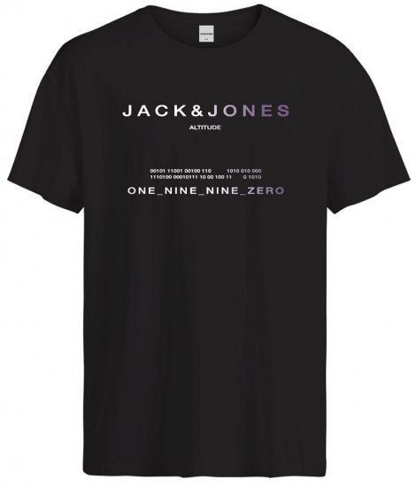 Jack & Jones JCORIOT T-Shirt Black - T-särgid - Suured T-särgid 2XL – 14XL