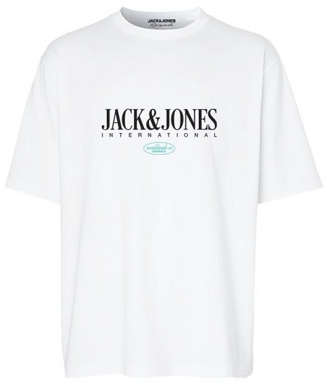 Jack & Jones JORLUCCA T-Shirt Bright White - T-särgid - Suured T-särgid 2XL – 14XL