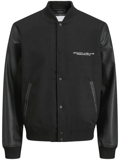 Jack & Jones Ross College Baseball Bomber Jacket Black - Jakid ja joped - Joped, suured suurused: 2XL – 12XL