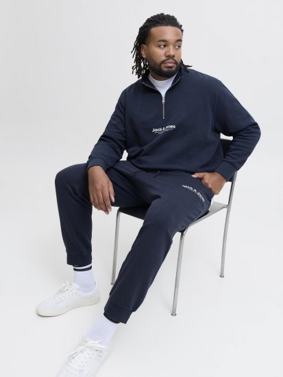 Jack & Jones Vesterbro dressikomplekt tumesinine - Sviitrid ja dressipluusid - Meeste suured kapuutsiga jakid suurustes 2XL – 14XL