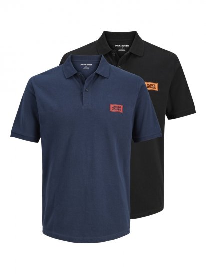 Jack & Jones Rush polosärk 2 tk must/tumesinine - Polosärgid - Meeste suured polosärgid 2XL – 8XL