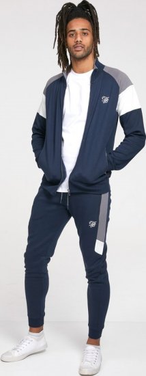 D555 JEFFREY Couture Zip Through Sweatshirt Navy - Sviitrid ja dressipluusid - Meeste suured kapuutsiga jakid suurustes 2XL – 14XL