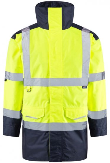 Leo Tawstock Warm Quilted Anorak Hi-Vis Yellow/Navy - Tööriided - Suured tööriided
