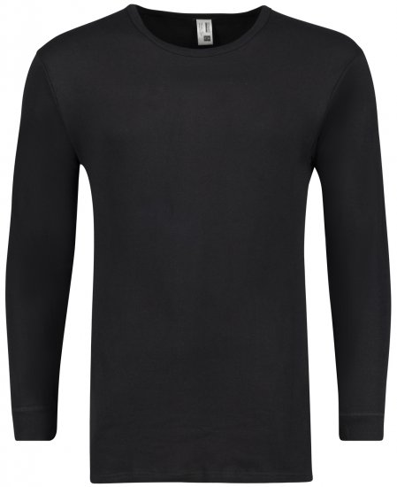 Adamo Royal Fine Ribbed Long sleeve Under-T-shirt Black - Aluspesu ja ujumisriided - Aluspesu 2XL-8XL