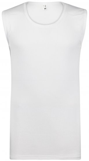 Adamo Royal Fine Ribbed Sleeveless Under-T-shirt White - Aluspesu ja ujumisriided - Aluspesu 2XL-8XL