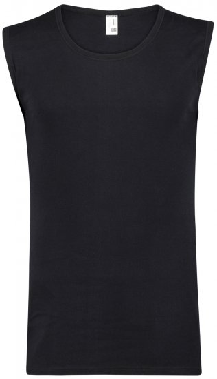 Adamo Royal Fine Ribbed Sleeveless Under-T-shirt Black - Aluspesu ja ujumisriided - Aluspesu 2XL-8XL