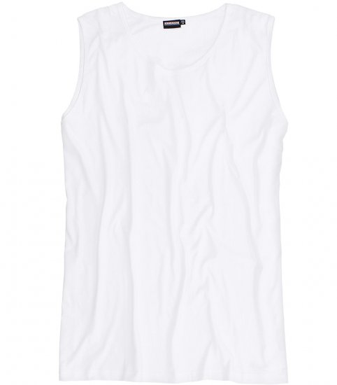 Adamo Rod Comfort Fit Tank Top White - T-särgid - Suured T-särgid 2XL – 14XL