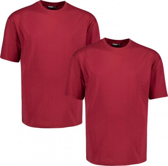 Adamo Marlon Comfort fit 2-pack T-shirt Blackberry - T-särgid - Suured T-särgid 2XL – 14XL