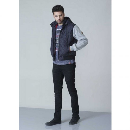 D555 Willie Hooded Quilted Jacket with Fleece sleeves - Jakid ja joped - Joped, suured suurused: 2XL – 12XL