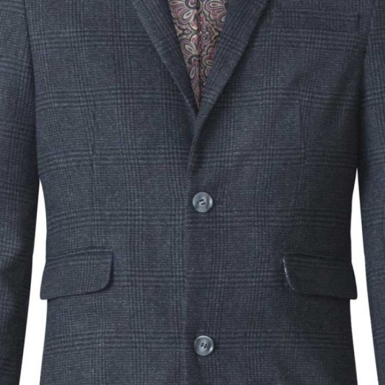 D555 Terry Checked Overcoat Charcoal - Jakid ja joped - Joped, suured suurused: 2XL – 12XL