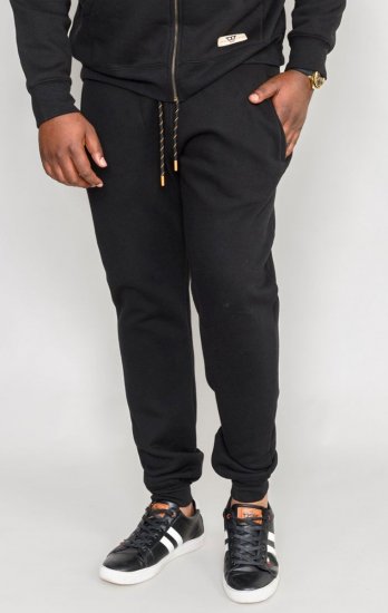 D555 Buckingham Cuffed Jogger With Side Pockets Black Tall Sizes - MEESTERIIDED MT-6XLT - Pikad meeste riided