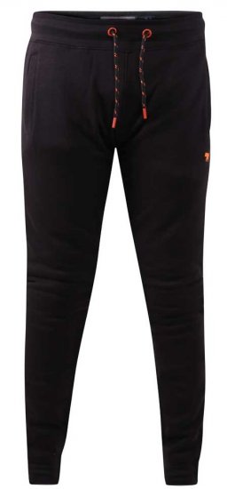 D555 Buckingham Cuffed Jogger With Side Pockets Black Tall Sizes - MEESTERIIDED MT-6XLT - Pikad meeste riided