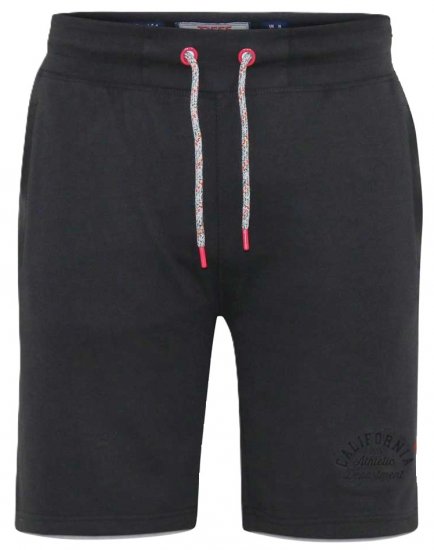 D555 STEFAN1 Elasticated Waist Loop Back Shorts Black - Dressipüksid ja -šortsid - Spordipüksid ja Lühikesed Spordipüksid