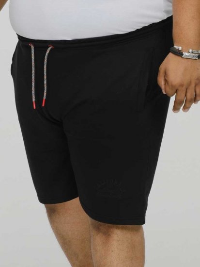 D555 STEFAN1 Elasticated Waist Loop Back Shorts Black - Dressipüksid ja -šortsid - Spordipüksid ja Lühikesed Spordipüksid