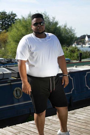 D555 STEFAN1 Elasticated Waist Loop Back Shorts Black - Dressipüksid ja -šortsid - Spordipüksid ja Lühikesed Spordipüksid