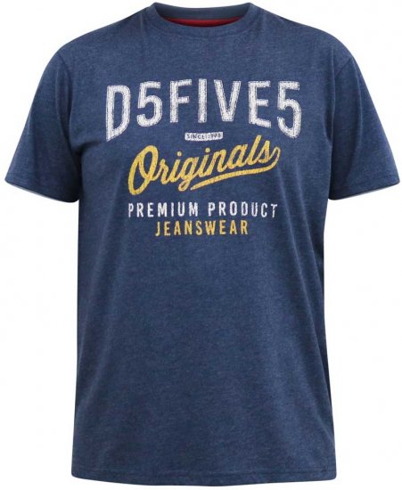 D555 ALFRED 2-Pack Brand Carrier Printed Crew Neck T-Shirts - T-särgid - Suured T-särgid 2XL – 14XL
