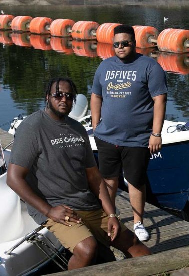 D555 ALFRED 2-Pack Brand Carrier Printed Crew Neck T-Shirts - T-särgid - Suured T-särgid 2XL – 14XL
