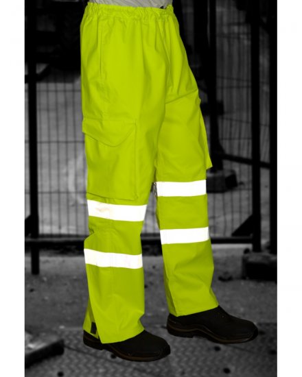 Leo Instow Breathable Executive Cargo Rain pants Hi-Vis Yellow - Tööriided - Suured tööriided