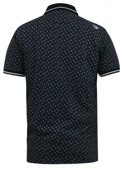 D555 WILSON AO Printed Polo Shirt Black - Polosärgid - Meeste suured polosärgid 2XL – 8XL