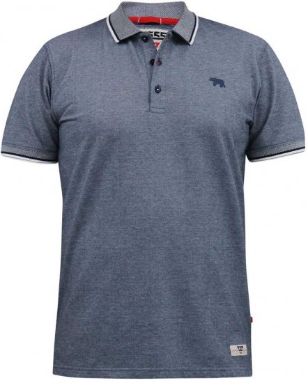 D555 GIBRALTAR Pique Polo Blue - Polosärgid - Meeste suured polosärgid 2XL – 8XL