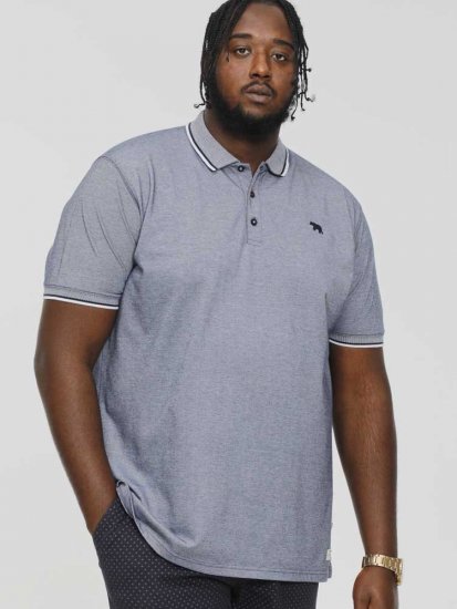D555 GIBRALTAR Pique Polo Blue - Polosärgid - Meeste suured polosärgid 2XL – 8XL