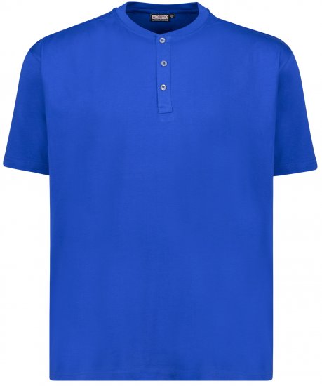 Adamo Silas Regular fit Serafino T-shirt Royal Blue - T-särgid - Suured T-särgid 2XL – 14XL
