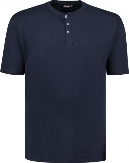 Adamo Silas Regular fit Serafino T-shirt Navy - T-särgid - Suured T-särgid 2XL – 14XL