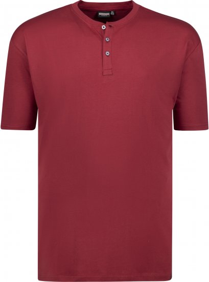 Adamo Silas Regular fit Serafino T-shirt Burgundy - T-särgid - Suured T-särgid 2XL – 14XL