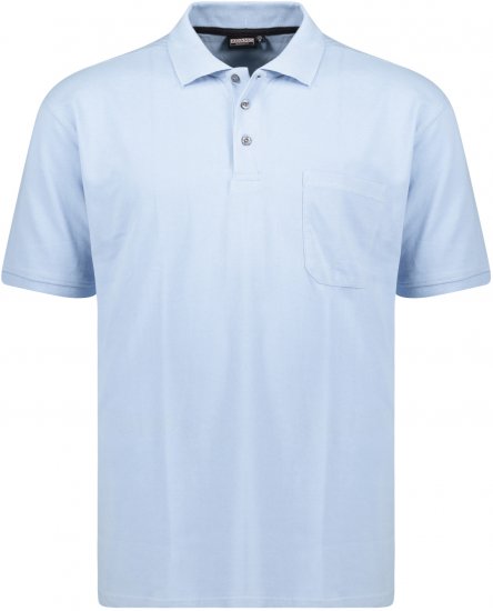 Adamo Klaas Regular fit Polo Shirt with Pocket Light Blue - Polosärgid - Meeste suured polosärgid 2XL – 8XL