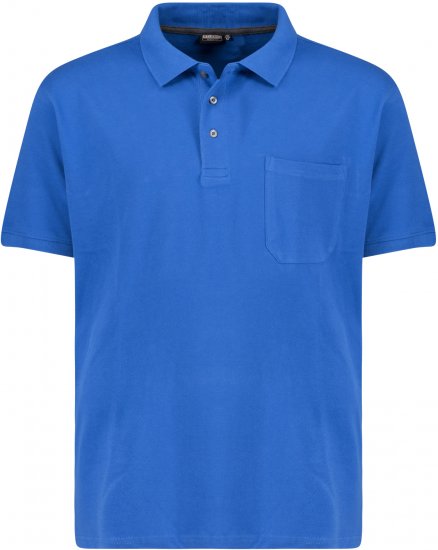 Adamo Klaas Regular fit Polo Shirt with Pocket Azur Blue - Polosärgid - Meeste suured polosärgid 2XL – 8XL