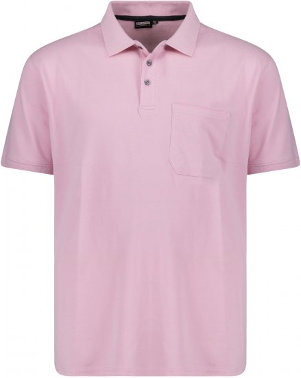 Adamo Klaas Regular fit Polo Shirt with Pocket Pink - Polosärgid - Meeste suured polosärgid 2XL – 8XL