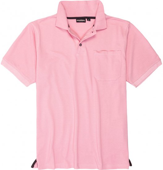 Adamo Klaas Regular fit Polo Shirt with Pocket Pink - Polosärgid - Meeste suured polosärgid 2XL – 8XL